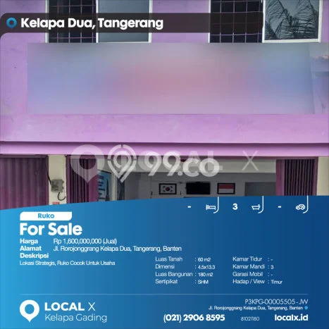 Ruko Dijual Lokasi Stratagis di Kelapa Dua Tangerang Cocok untuk Bisnis Ruko Dijual Lokasi Stratagis di Kelapa Dua Tangerang Cocok untuk Bisnis