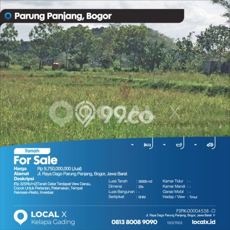 Tanah Strategis Dijual di Parung Panjang Bogor 30000m2 Tanah Strategis Dijual di Parung Panjang Bogor 30000m2