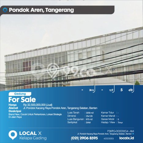 Kantor Bagus LT 3200m2 LB 675m2 Dijual di Pondok Aren Tangerang Selatan Kantor Bagus LT 3200m2 LB 675m2 Dijual di Pondok Aren Tangerang Selatan