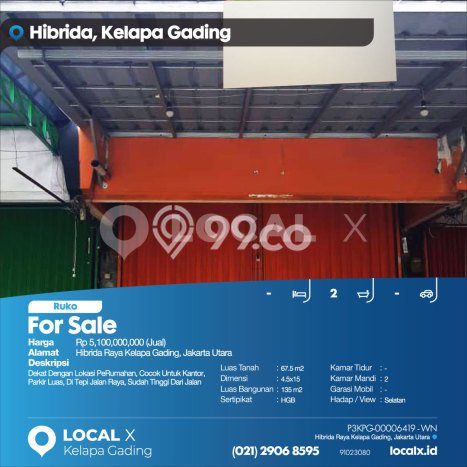 Unit Ruko Dijual di Kelapa Gading Jakarta Utara Luas Bangunan 135m2 Unit Ruko Dijual di Kelapa Gading Jakarta Utara Luas Bangunan 135m2