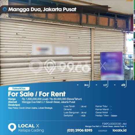 Komersial Bagus LT 28m2 LB 28m2 Dijual di Sawah Besar Jakarta Pusat Komersial Bagus LT 28m2 LB 28m2 Dijual di Sawah Besar Jakarta Pusat