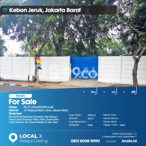 Lahan Investasi Lokasi Kebon Jeruk Jakarta Barat SHM Lahan Investasi Lokasi Kebon Jeruk Jakarta Barat SHM