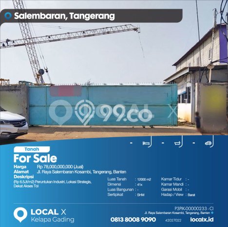 Kavling Tanah Dijual di Kosambi Tangerang Spesifikasi 12000m2 Kavling Tanah Dijual di Kosambi Tangerang Spesifikasi 12000m2