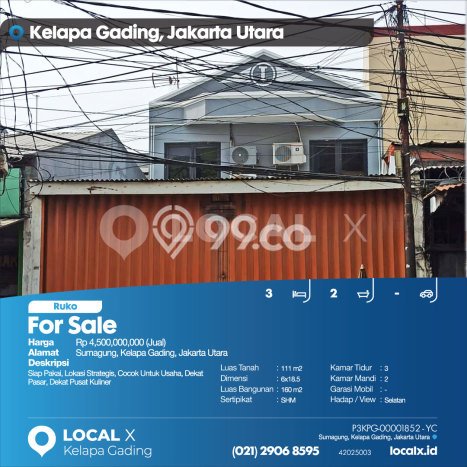 Ruko Favorit Dijual di Kelapa Gading Jakarta Utara Area Pusat Bisnis Ruko Favorit Dijual di Kelapa Gading Jakarta Utara Area Pusat Bisnis