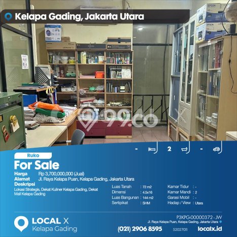 Lokasi Strategis! Dijual Ruko Bisnis di Kelapa Gading, Jakarta Utara Kondisi Baik Lokasi Strategis! Dijual Ruko Bisnis di Kelapa Gading, Jakarta Utara Kondisi Baik