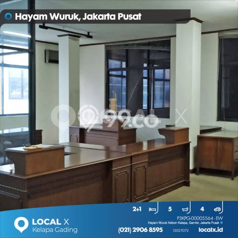 FOR SALE! Kantor di Gambir Jakarta Pusat, LT 96m2, LB 300m2 FOR SALE! Kantor di Gambir Jakarta Pusat, LT 96m2, LB 300m2