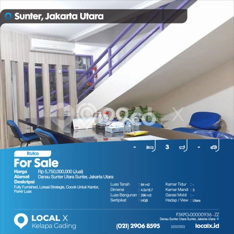 Unit Ruko Dijual di Jakarta Utara LT 84m2 & LB 296m2 Unit Ruko Dijual di Jakarta Utara LT 84m2 & LB 296m2