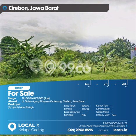 Lahan Kosong Dijual di Cirebon dengan Area 2676m2 Lahan Kosong Dijual di Cirebon dengan Area 2676m2