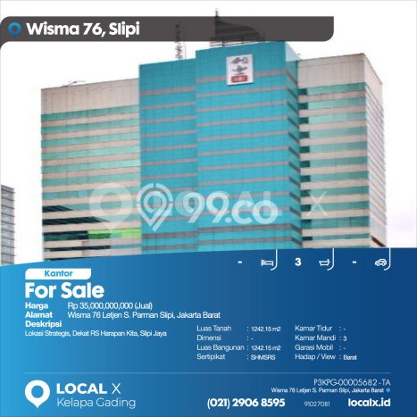 Kantor Dijual di Prime Area Jakarta Barat Luas 1242m2 Kantor Dijual di Prime Area Jakarta Barat Luas 1242m2