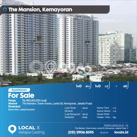Apartemen Ideal Dijual di Kemayoran, Jakarta Pusat Punya 1 KT / 1 Kamar Mandi Apartemen Ideal Dijual di Kemayoran, Jakarta Pusat Punya 1 KT / 1 Kamar Mandi