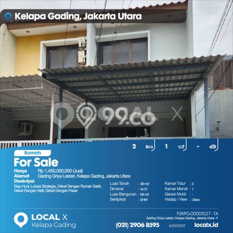Hunian Cantik Minimalis Lb 58m2 di Kelapa Gading, Jakarta Utara Hunian Cantik Minimalis Lb 58m2 di Kelapa Gading, Jakarta Utara