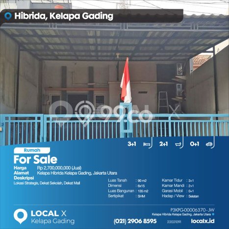 Siap Huni Rumah Mewah 3 Kamar di Kelapa Gading Dekat ke Mana Saja Siap Huni Rumah Mewah 3 Kamar di Kelapa Gading Dekat ke Mana Saja