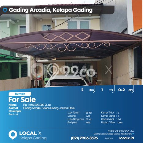 Rumah Strategis Minimalis Lb 67m2 di Kelapa Gading, Jakarta Utara Rumah Strategis Minimalis Lb 67m2 di Kelapa Gading, Jakarta Utara