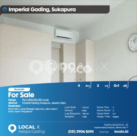 Dijual Rumah Premium dengan Fasilitas Sekitar Lengkap di Kelapa Gading, Jakarta Utara Dijual Rumah Premium dengan Fasilitas Sekitar Lengkap di Kelapa Gading, Jakarta Utara