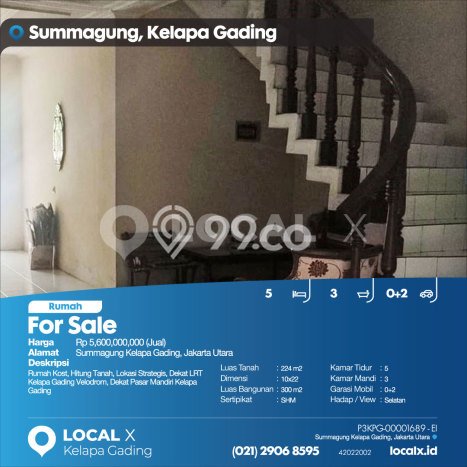 Rumah Mewah Dijual LT 224m2 di Kelapa Gading, Jakarta Utara Rumah Mewah Dijual LT 224m2 di Kelapa Gading, Jakarta Utara
