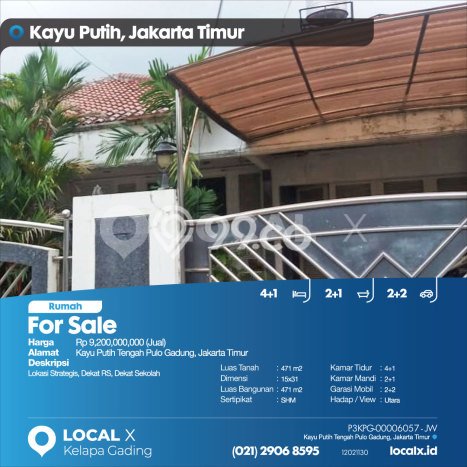 Hunian Eksklusif Siap Huni LT 471m2 di Pulo Gadung, Jakarta Timur Hunian Eksklusif Siap Huni LT 471m2 di Pulo Gadung, Jakarta Timur