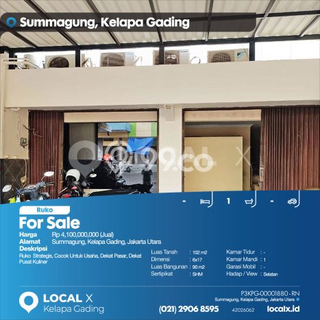 Ruko Usaha Dijual di Kelapa Gading Jakarta Utara LT 102m2 & LB 90m2 Ruko Usaha Dijual di Kelapa Gading Jakarta Utara LT 102m2 & LB 90m2