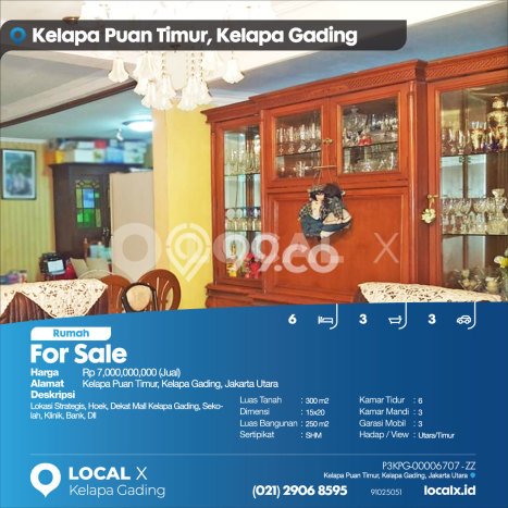 Rumah Eksklusif Dijual LT 300m2 di Kelapa Gading, Jakarta Utara Rumah Eksklusif Dijual LT 300m2 di Kelapa Gading, Jakarta Utara