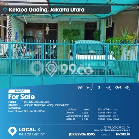 Hunian Cantik Minimalis Lb 60m2 di Kelapa Gading, Jakarta Utara Hunian Cantik Minimalis Lb 60m2 di Kelapa Gading, Jakarta Utara