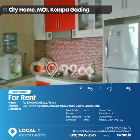 Apartemen Harga Murah dengan 2 BR & 1 KM di Kelapa Gading Jakarta Utara Apartemen Harga Murah dengan 2 BR & 1 KM di Kelapa Gading Jakarta Utara