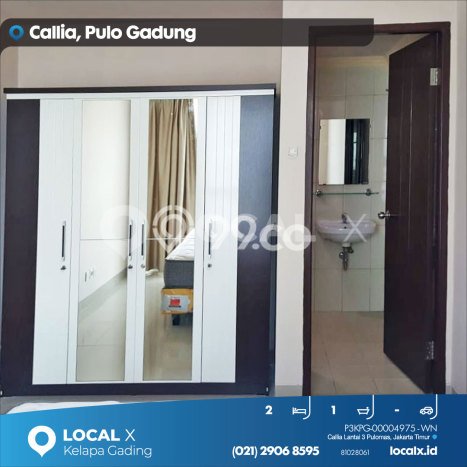 Apartemen Cozy Dijual di Jakarta Timur Spesifikasi 2 KT, 1 KM Apartemen Cozy Dijual di Jakarta Timur Spesifikasi 2 KT, 1 KM