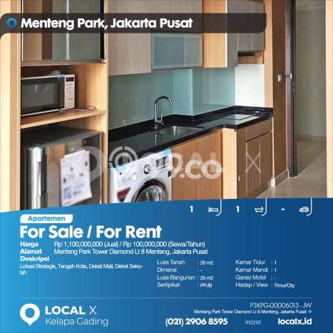 Disewakan Cepat! Hunian Apartemen Hemat di Menteng, Jakarta Pusat 1 Kamar Tidur dan 1 Kamar Mandi Disewakan Cepat! Hunian Apartemen Hemat di Menteng, Jakarta Pusat 1 Kamar Tidur dan 1 Kamar Mandi