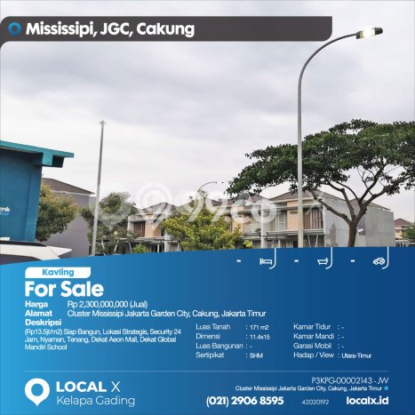 Tanah Dijual Lokasi Cakung, Jakarta Timur Luas 171m2 Legalitas Aman Tanah Dijual Lokasi Cakung, Jakarta Timur Luas 171m2 Legalitas Aman