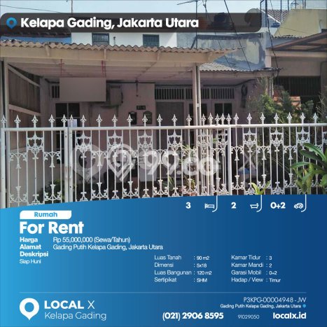 Lokasi strategis! Rumah siap huni dikontrakkan di Kelapa Gading LB 120m2 Lokasi strategis! Rumah siap huni dikontrakkan di Kelapa Gading LB 120m2
