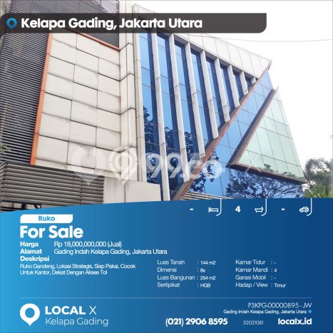 Ruko Paling Dicari LB 254m2 Dijual di Kelapa Gading Ruko Paling Dicari LB 254m2 Dijual di Kelapa Gading