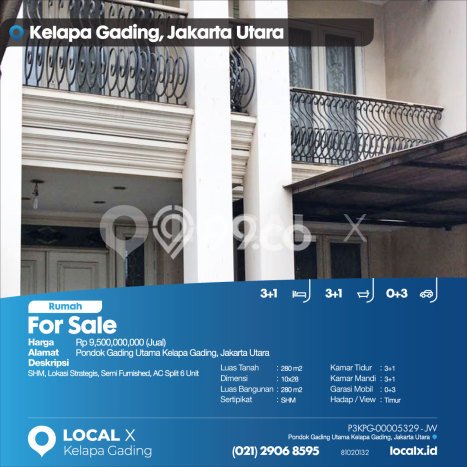 Siap Huni Rumah Mewah 3 Kamar di Kelapa Gading Dekat ke Mana Pun Siap Huni Rumah Mewah 3 Kamar di Kelapa Gading Dekat ke Mana Pun