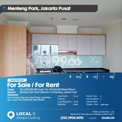 Apartemen Luxury Dijual di Menteng Jakarta Pusat Luas 72m2 Apartemen Luxury Dijual di Menteng Jakarta Pusat Luas 72m2