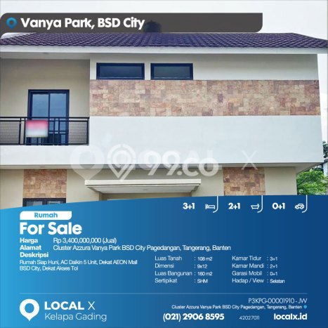 Ready to Use! Premium House LT 108m2 Desain Modern di BSD Ready to Use! Premium House LT 108m2 Desain Modern di BSD