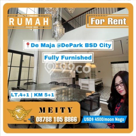 Sewa Rumah Nyaman LT 480m2 / LB 600m2 di BSD De Park, Tangerang Sewa Rumah Nyaman LT 480m2 / LB 600m2 di BSD De Park, Tangerang