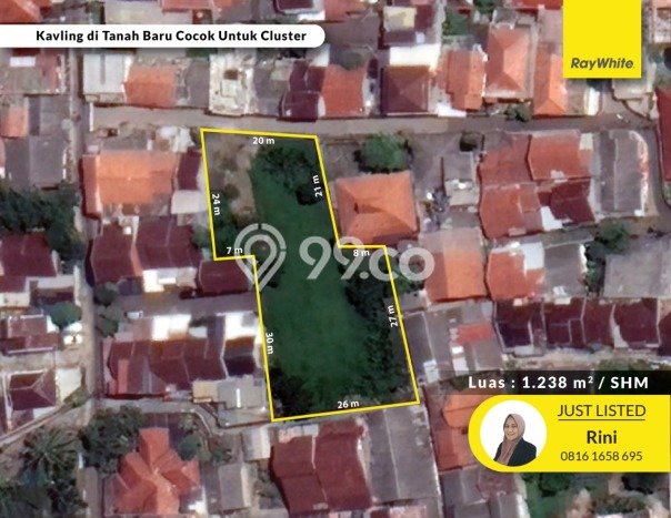 Tanah Kavling Dijual di Tanah Baru, Depok dengan Luas Tanah 1190m2 Tanah Kavling Dijual di Tanah Baru, Depok dengan Luas Tanah 1190m2