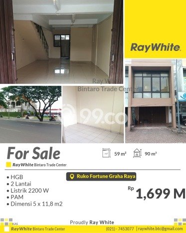 Unit Ruko Dijual di Tangerang Selatan LT 59m2 & LB 90m2 Unit Ruko Dijual di Tangerang Selatan LT 59m2 & LB 90m2