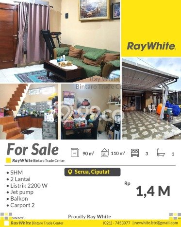 Jual Rumah Bagus Siap Huni LB 110m2 di Ciputat, Tangerang Selatan Jual Rumah Bagus Siap Huni LB 110m2 di Ciputat, Tangerang Selatan