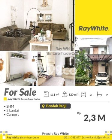 Rumah Minimalis 3 KT di Pondok Ranji Tangerang Selatan Unfurnished Rumah Minimalis 3 KT di Pondok Ranji Tangerang Selatan Unfurnished