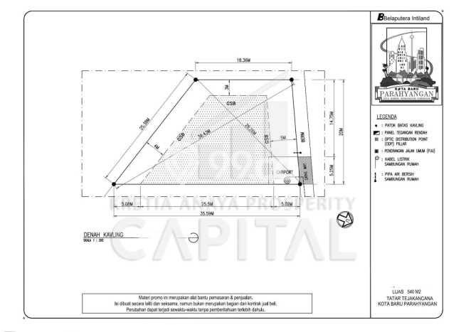 Tanah Dijual Area Strategis di Kota Baru Parahyangan Bandung 540m2 Tanah Dijual Area Strategis di Kota Baru Parahyangan Bandung 540m2