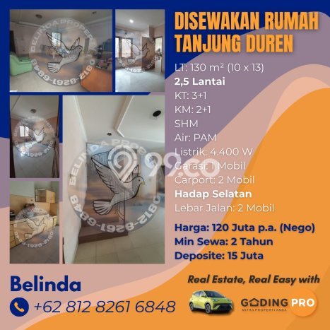Sewa Rumah Murah di Tanjung Duren Jakarta Barat dengan 3 KT Sewa Rumah Murah di Tanjung Duren Jakarta Barat dengan 3 KT