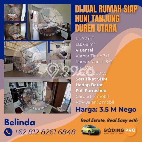 For Sale! Luxury House LT 72m2 Desain Elegan di tanjung duren utara For Sale! Luxury House LT 72m2 Desain Elegan di tanjung duren utara