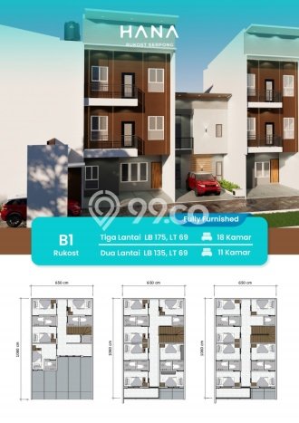 Unit Kost Dijual di Pamulang dengan 6 Kamar Tidur & Luas Bangunan 74m2 Unit Kost Dijual di Pamulang dengan 6 Kamar Tidur & Luas Bangunan 74m2