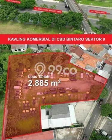Kavling Tanah untuk Dijual di Sektor 9-Bintaro, Tangerang Selatan, Luas 2885m2 Kavling Tanah untuk Dijual di Sektor 9-Bintaro, Tangerang Selatan, Luas 2885m2