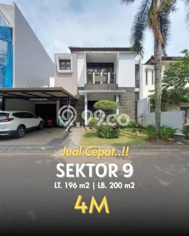 Rumah Mewah LB 200m2 Siap Huni Desain Elegan di Sektor 9-Bintaro, Tangerang Selatan Rumah Mewah LB 200m2 Siap Huni Desain Elegan di Sektor 9-Bintaro, Tangerang Selatan