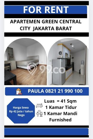 Apartemen Minimalis untuk Disewa, 1 Kamar di Jakarta Pusat Apartemen Minimalis untuk Disewa, 1 Kamar di Jakarta Pusat