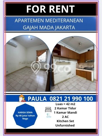 For Rent Apartemen Kawasan , 1 KM, Luas 42m2m², Pemandangan Bagus For Rent Apartemen Kawasan , 1 KM, Luas 42m2m², Pemandangan Bagus