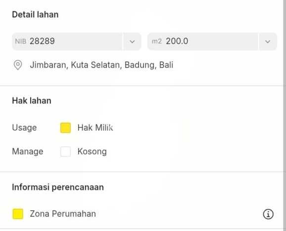 Tanah Dijual Area Strategis di Jimbaran Badung 320m2 Tanah Dijual Area Strategis di Jimbaran Badung 320m2