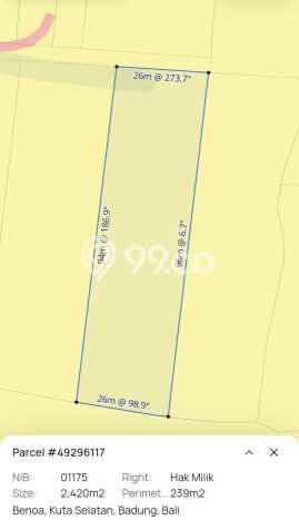 Kavling Tanah untuk Dijual di Nusa Dua, Badung, Luas 2420m2 Kavling Tanah untuk Dijual di Nusa Dua, Badung, Luas 2420m2