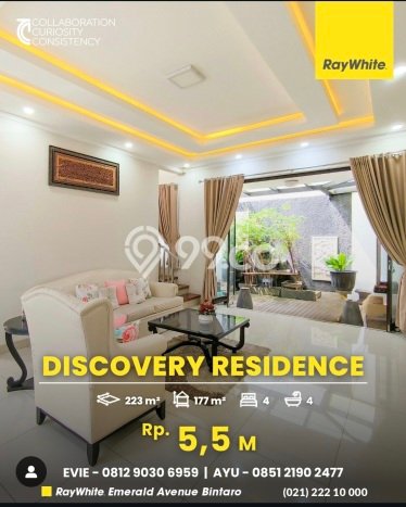 For Sale! Luxury House LT 223m2 Desain Elegan di Bintaro For Sale! Luxury House LT 223m2 Desain Elegan di Bintaro
