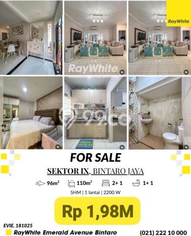 Rumah Modern 3 KT di Bintaro Tangerang Selatan Rumah Modern 3 KT di Bintaro Tangerang Selatan