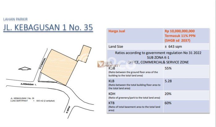 Tanah Kavling di Pasar Minggu Dijual dengan Luas 643m2 Tanah Kavling di Pasar Minggu Dijual dengan Luas 643m2